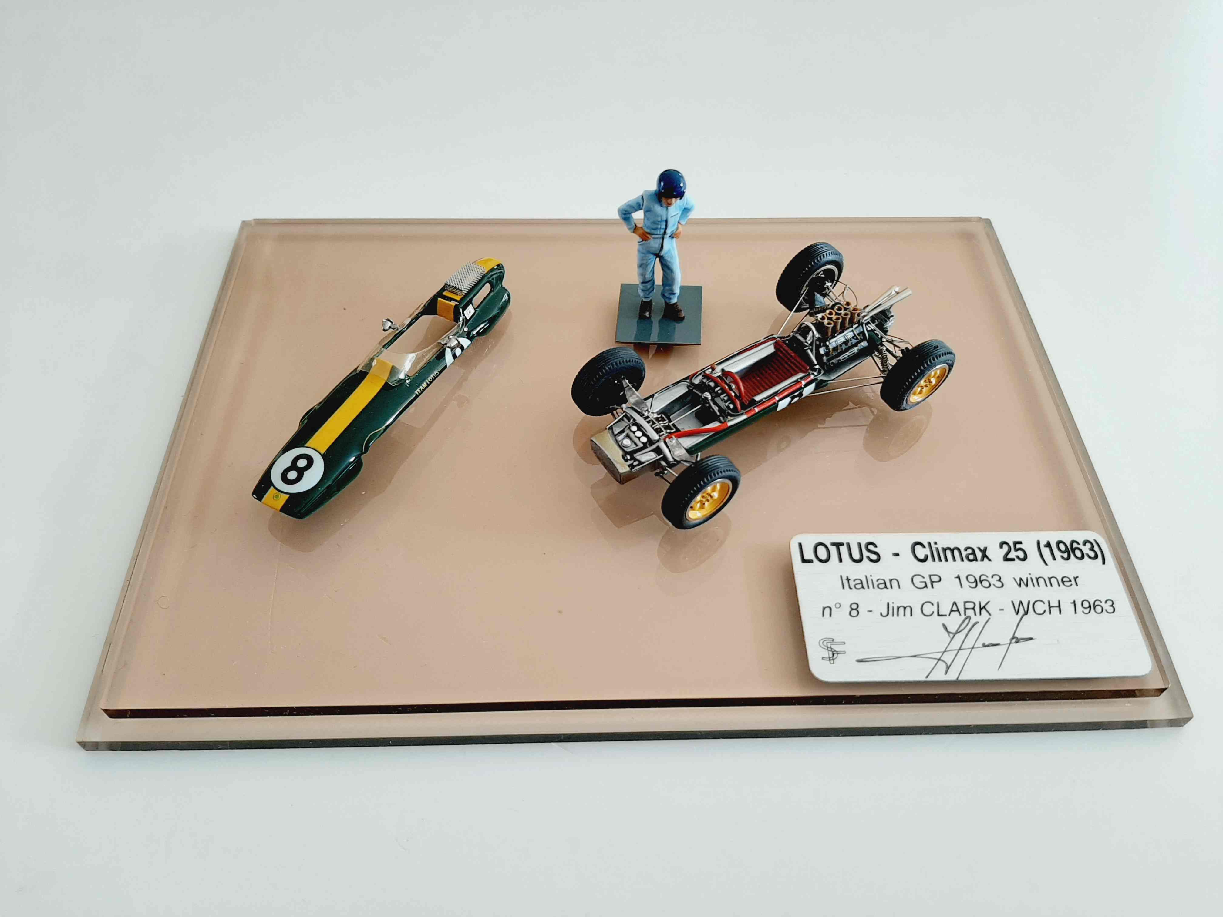 F. Suber : Lotus 25 Winner GP Italy 1963